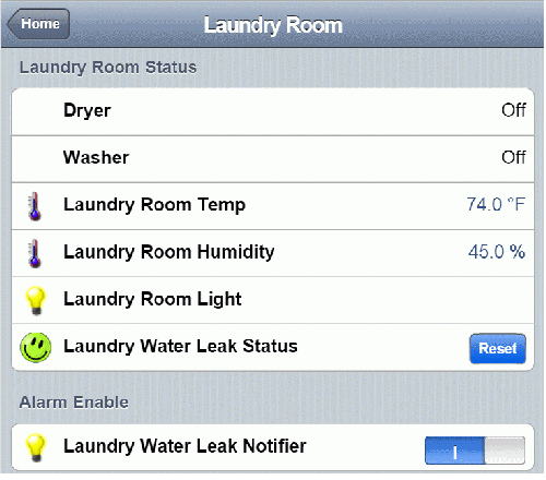 Screen for washer-dryer notifier